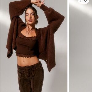 UO Thea Fuzzy Cardigan